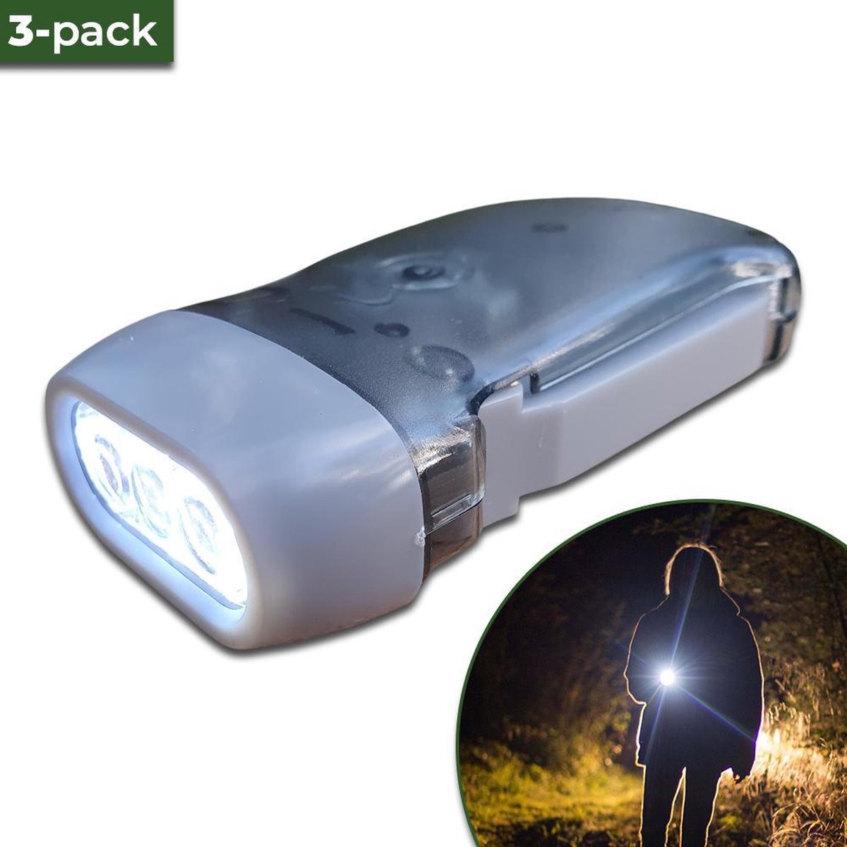 Quetsch-Taschenlampe – Leuchtet immer ohne Batterien (3er-Set)