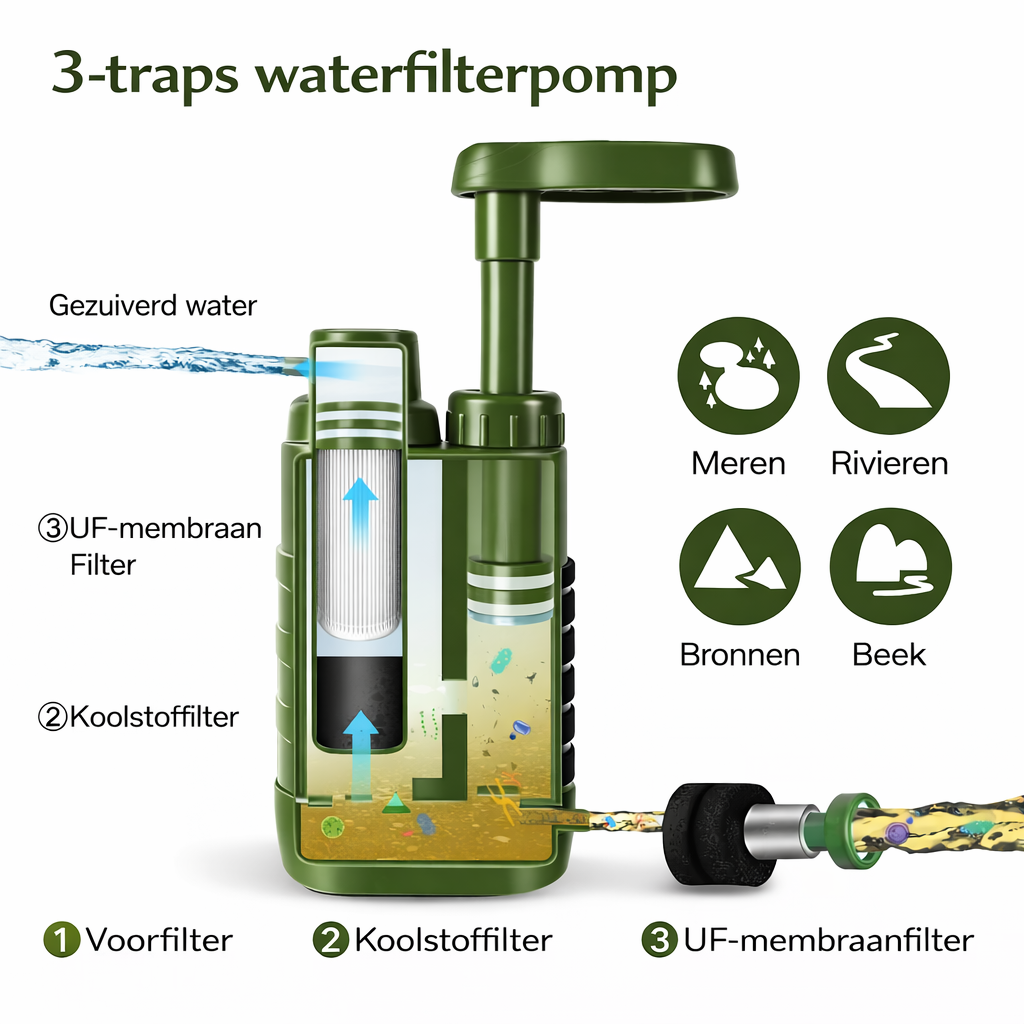 AquaDefender™ Überlebenswasserfilter – Für 3000 Liter sauberes Trinkwasser in Notfallsituationen