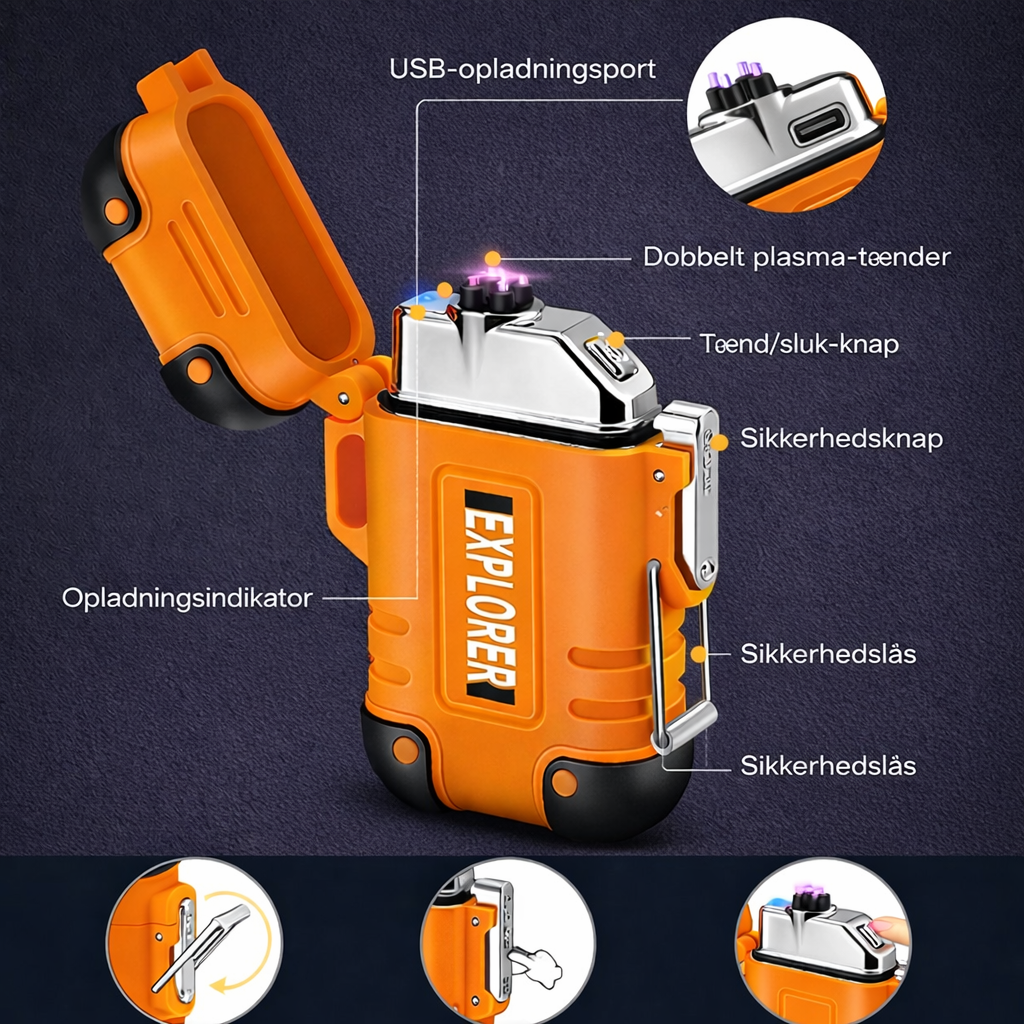 Storm Lighter – Wasserdichtes und windfestes Feuerzeug für Notfallsets und den Einsatz im Freien