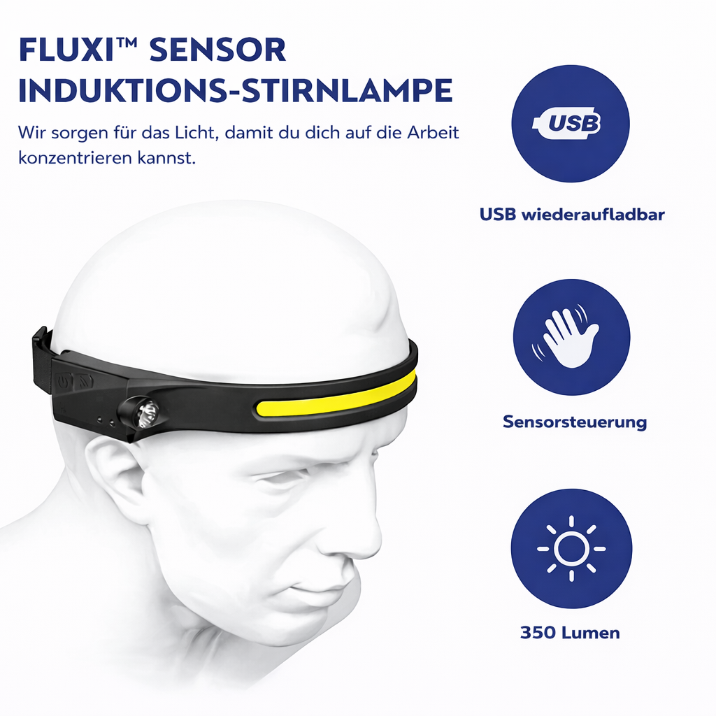 Kratos Sensor-Induktions-Stirnlampe – Optimale Beleuchtung für Arbeit und Abenteuer