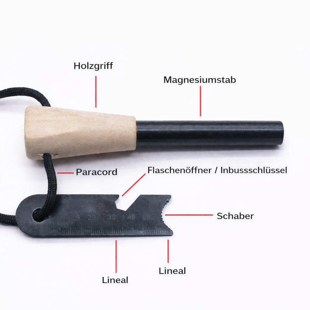 Magnesium-Feuerstarter (mit Handsäge)