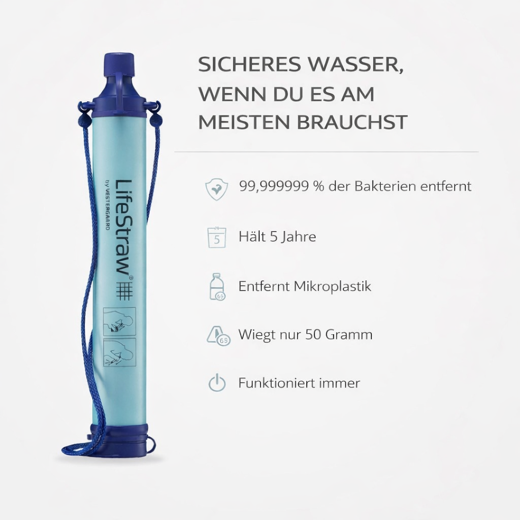LifeStraw Wasserfilter für den persönlichen Gebrauch – Sauberes Trinkwasser immer griffbereit