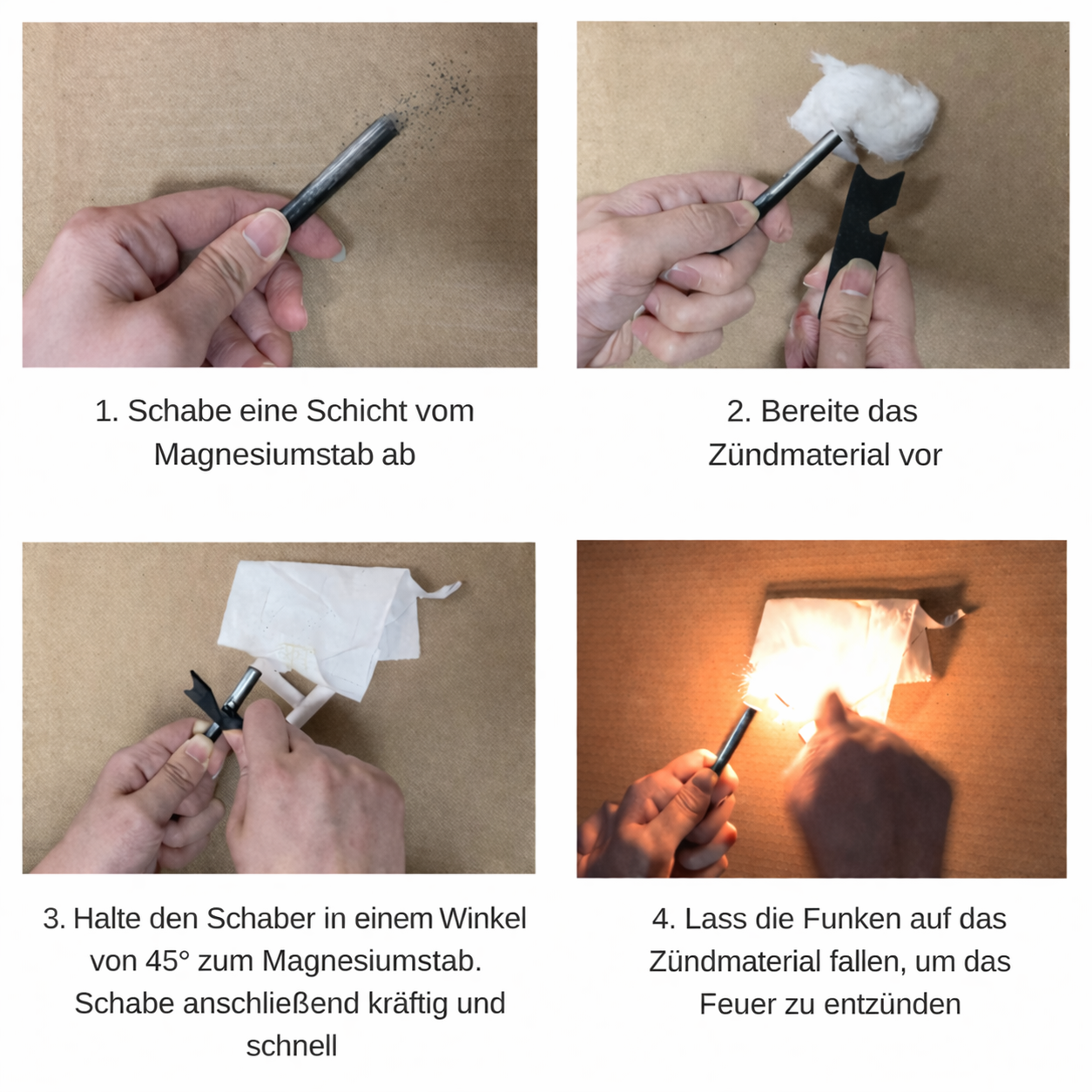 Magnesium-Feuerstarter (mit Handsäge)