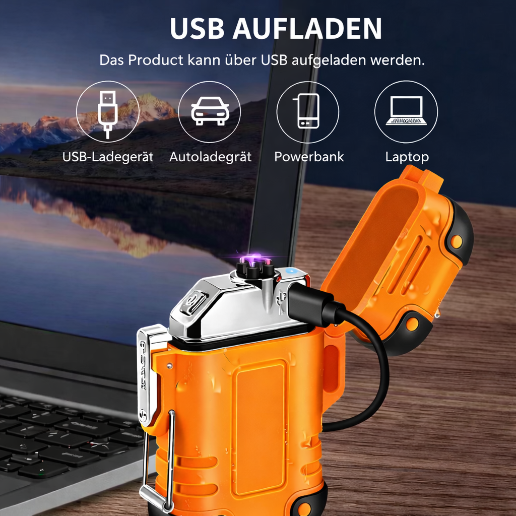 Storm Lighter – Wasserdichtes und windfestes Feuerzeug für Notfallsets und den Einsatz im Freien