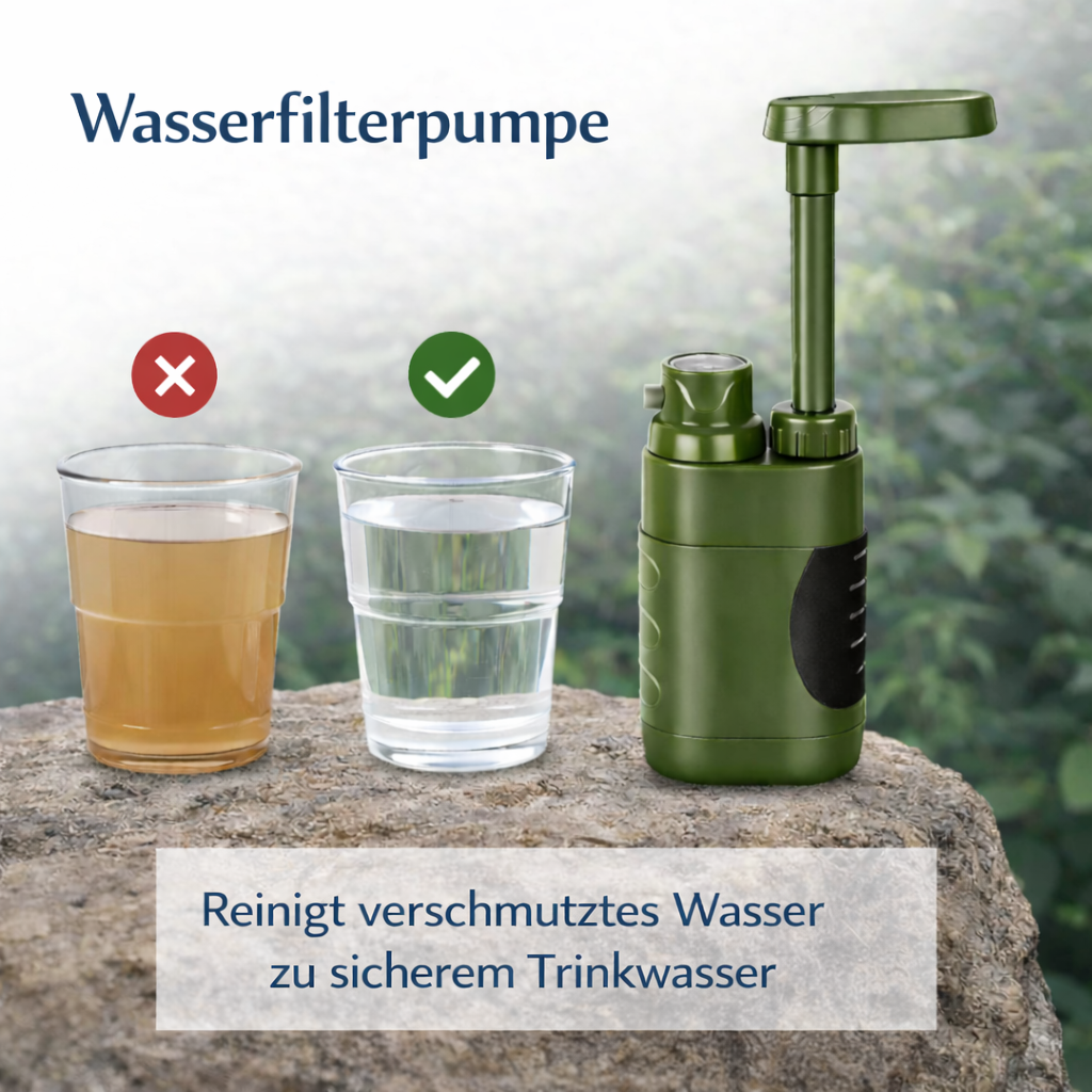 AquaDefender™ Überlebenswasserfilter – Für 3000 Liter sauberes Trinkwasser in Notfallsituationen