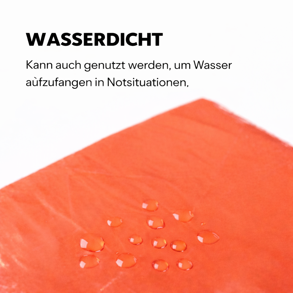 Das Survival Life Zelt (orange Verpackung)
