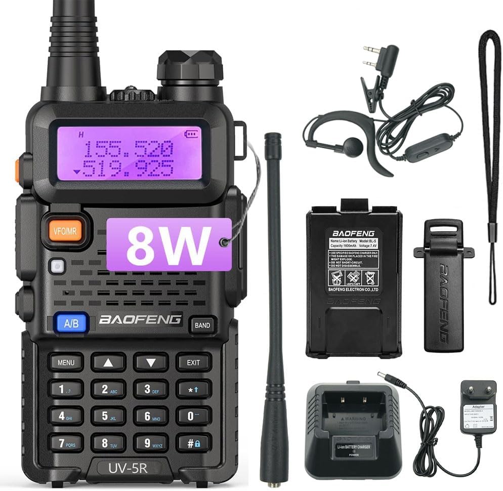 Baofeng UV-5R Dualband-Funkgerät | Zuverlässige Kommunikation für Outdoor-Aktivitäten und Notfälle