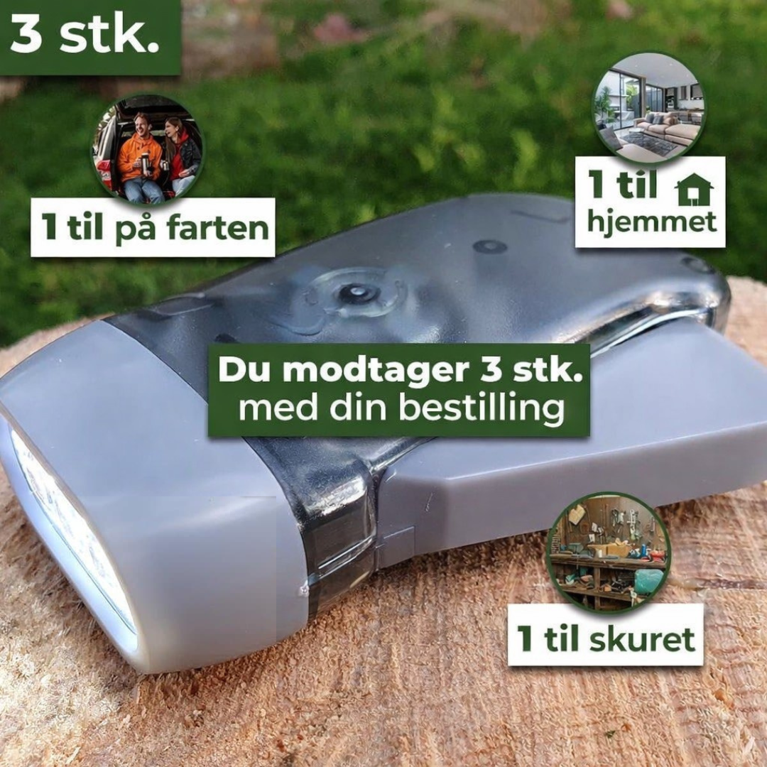 Quetsch-Taschenlampe – Leuchtet immer ohne Batterien (3er-Set)