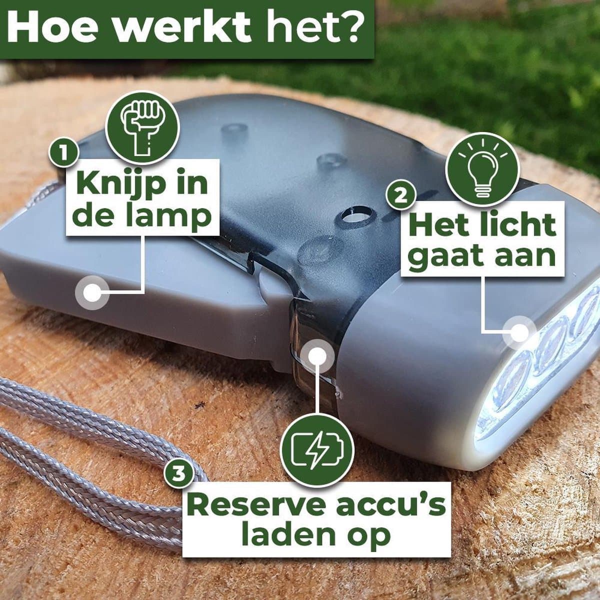 Quetsch-Taschenlampe – Leuchtet immer ohne Batterien (3er-Set)