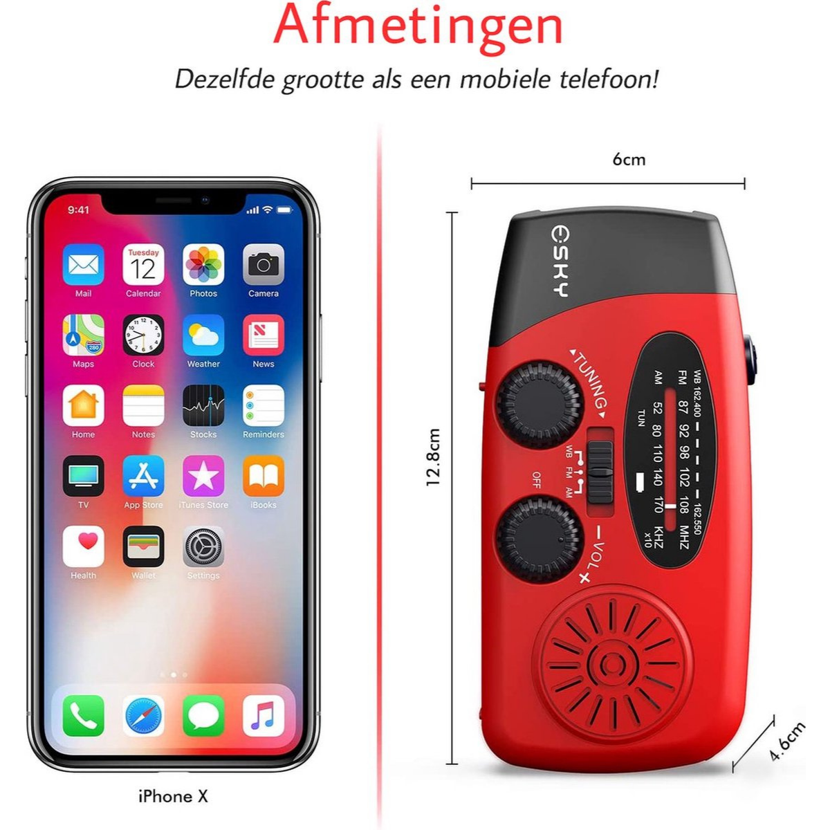 Notfallradio™ mit Taschenlampe und Powerbank – Modell 2026