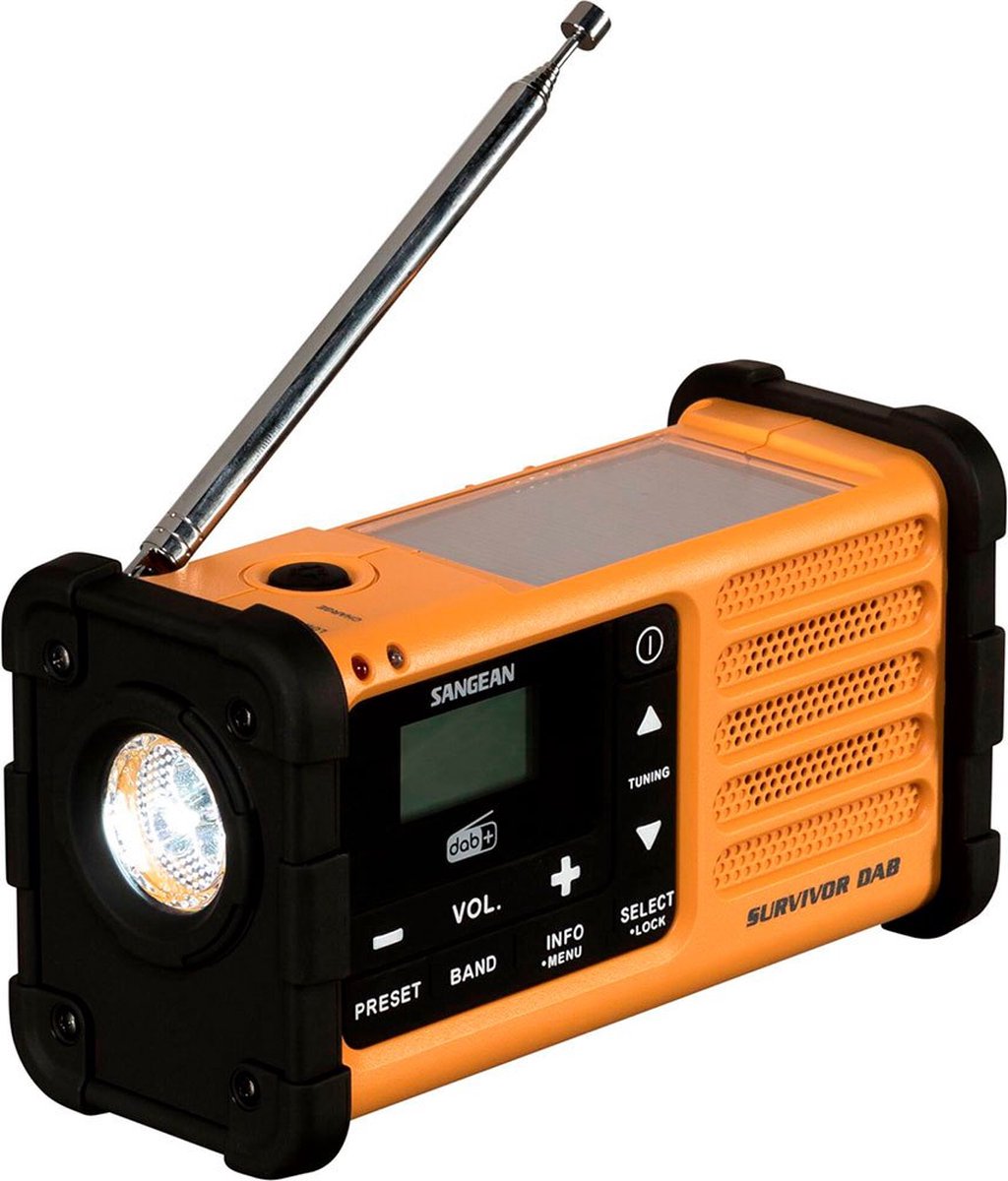 Tragbares DAB+-Notfunkgerät (UK/DAB+-Tuner, integrierter Akku) Gelb/Schwarz Sangean MMR-88