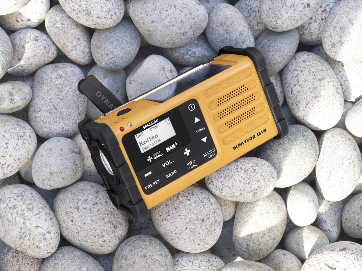 Tragbares DAB+-Notfunkgerät (UK/DAB+-Tuner, integrierter Akku) Gelb/Schwarz Sangean MMR-88