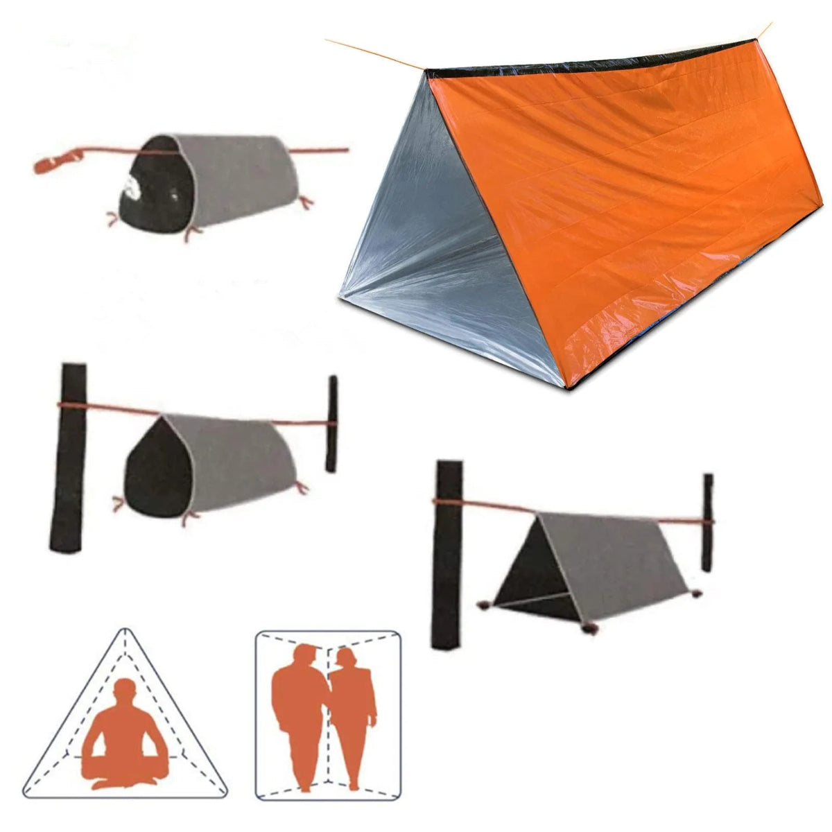 Das Survival Life Zelt (orange Verpackung)