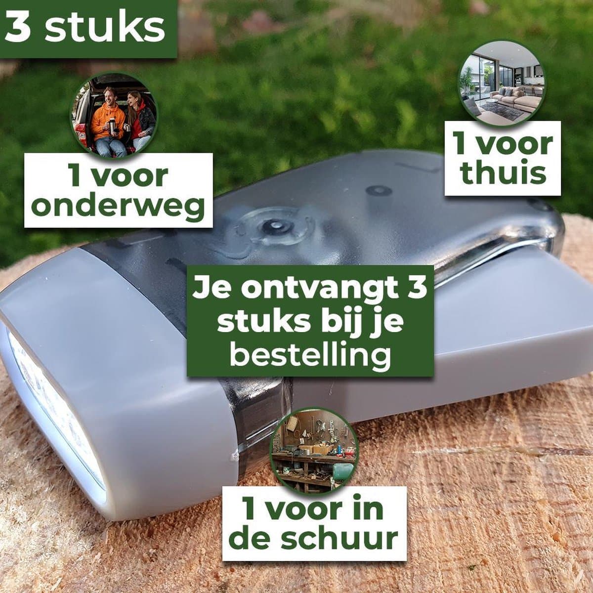Quetsch-Taschenlampe – Leuchtet immer ohne Batterien (3er-Set)