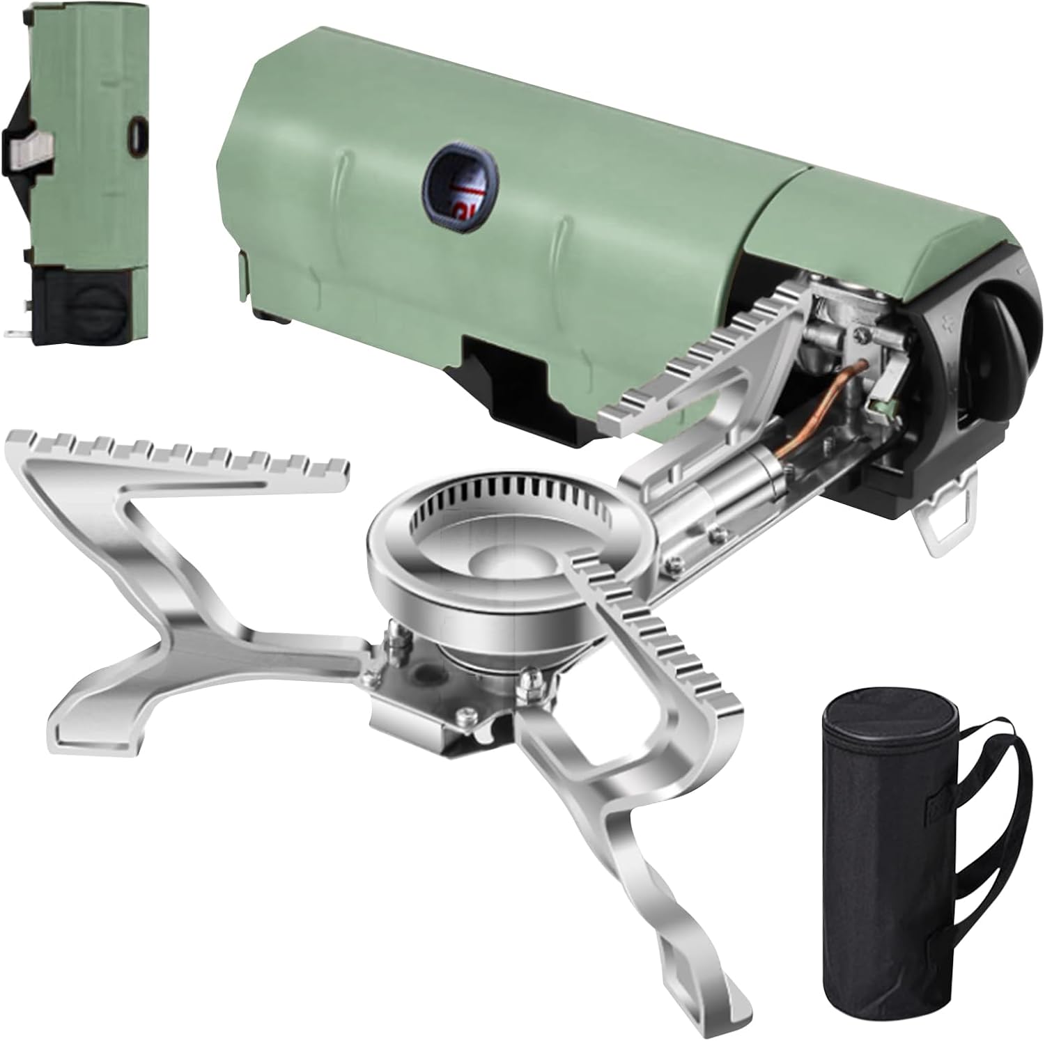 SurvivalPro Faltbarer Campingheizer – Tragbarer Gaskocher 2600W