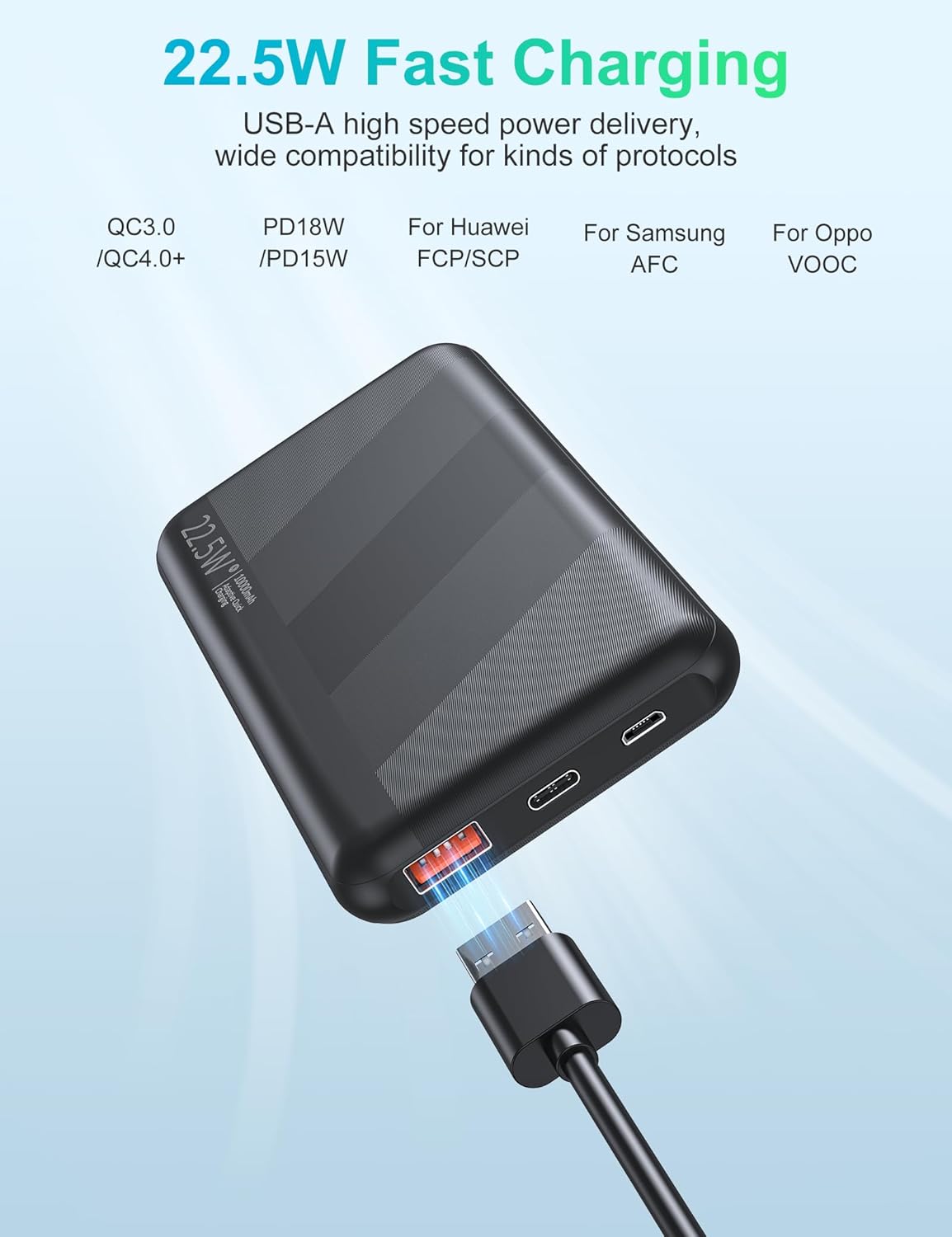 Powerbank 10.000 mAh 22,5 W Schnellladegerät