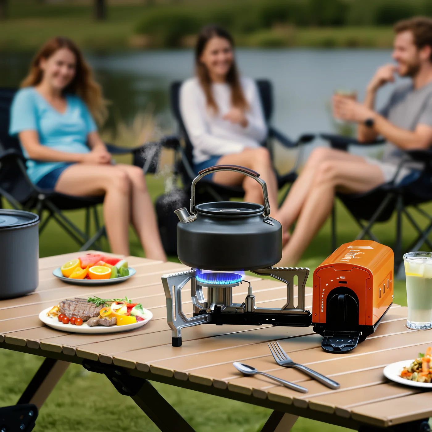 Vooma® Faltbarer Butangas-Campingkocher 2200W 