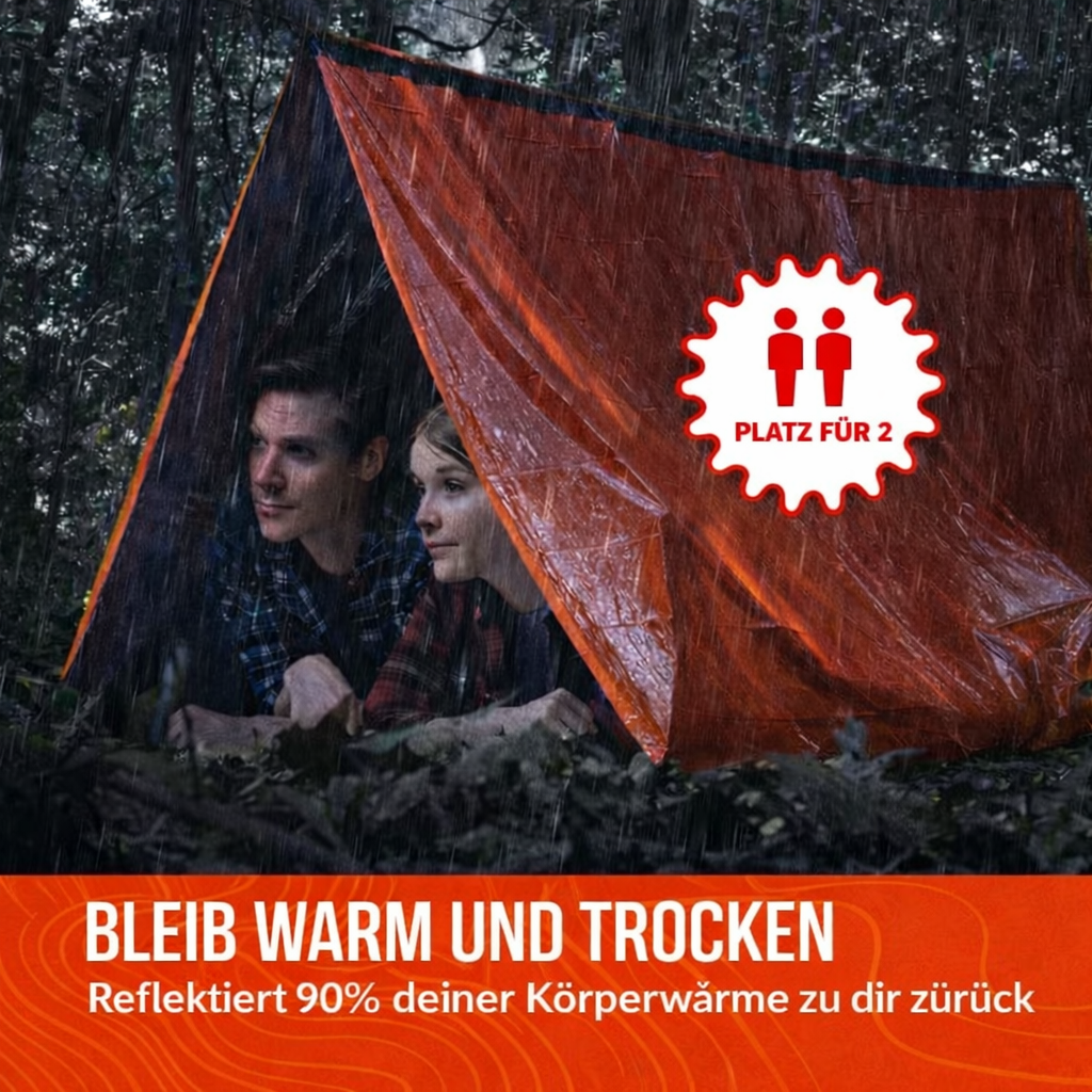 Das Survival Life Zelt (orange Verpackung)