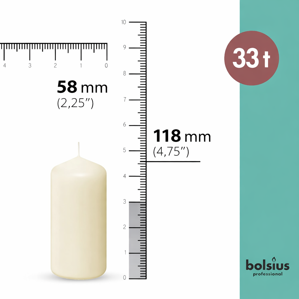 33-Stunden-Säulenkerze - Bolsius