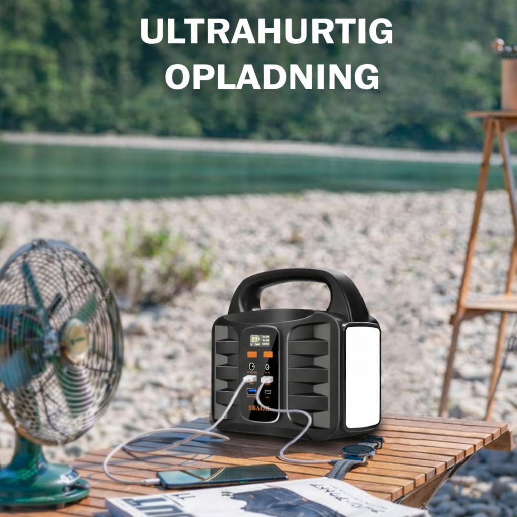 Tragbare Powerstation 99 Wh (100 W) – Powerbank mit 230-V-Steckdose, solarbetrieben und wiederaufladbar, ideal für Camping und Notstromversorgung