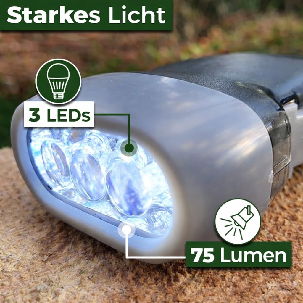 Quetsch-Taschenlampe – Leuchtet immer ohne Batterien (3er-Set)