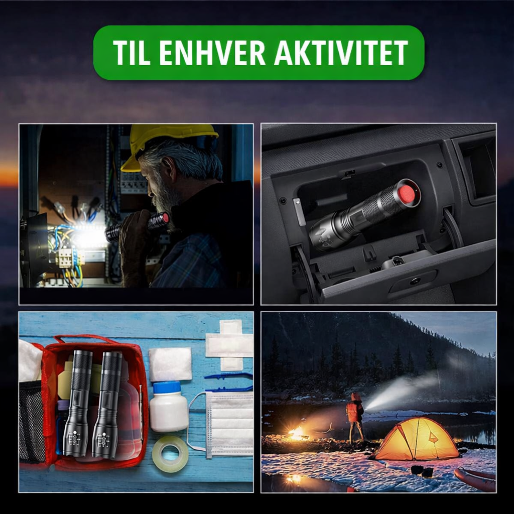 Leistungsstarke 1000-Lumen-LED-Taschenlampe – wasserdicht und robust für Abenteuer und Notfälle