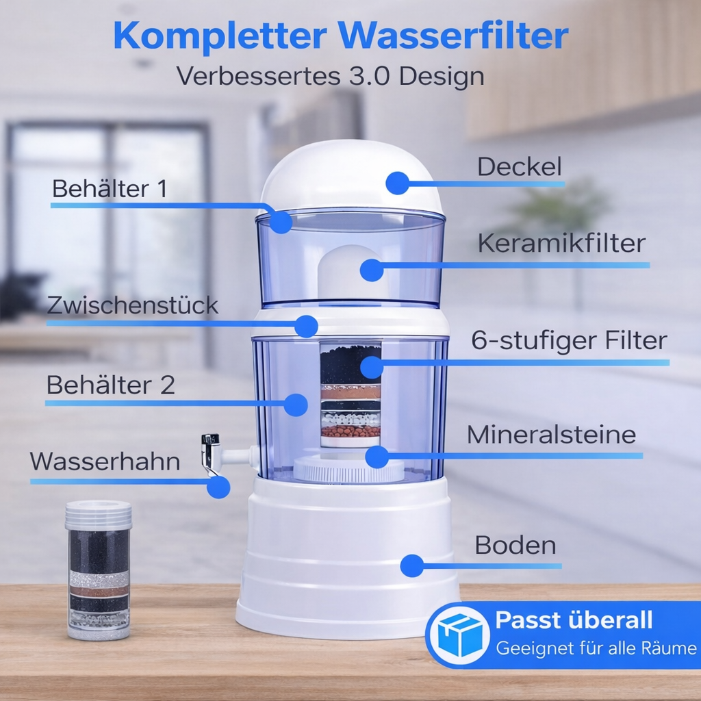 Elixir AquaVital™ 16L Alkaline-Wasserreinigungssystem