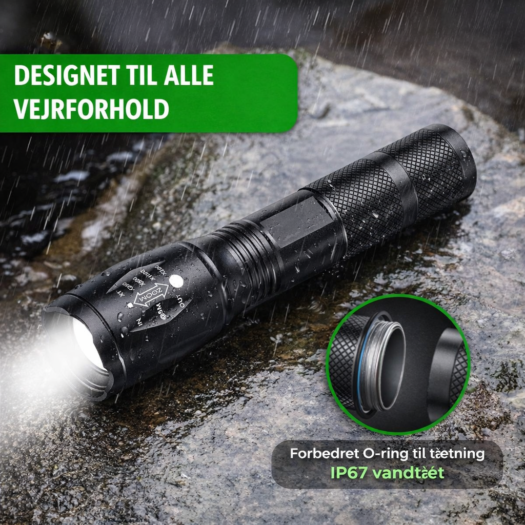 Leistungsstarke 1000-Lumen-LED-Taschenlampe – wasserdicht und robust für Abenteuer und Notfälle