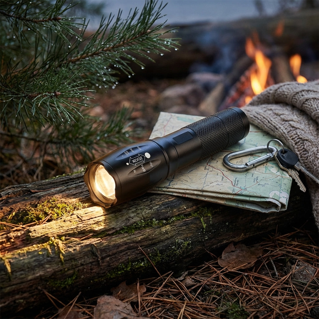 Leistungsstarke 1000-Lumen-LED-Taschenlampe – wasserdicht und robust für Abenteuer und Notfälle