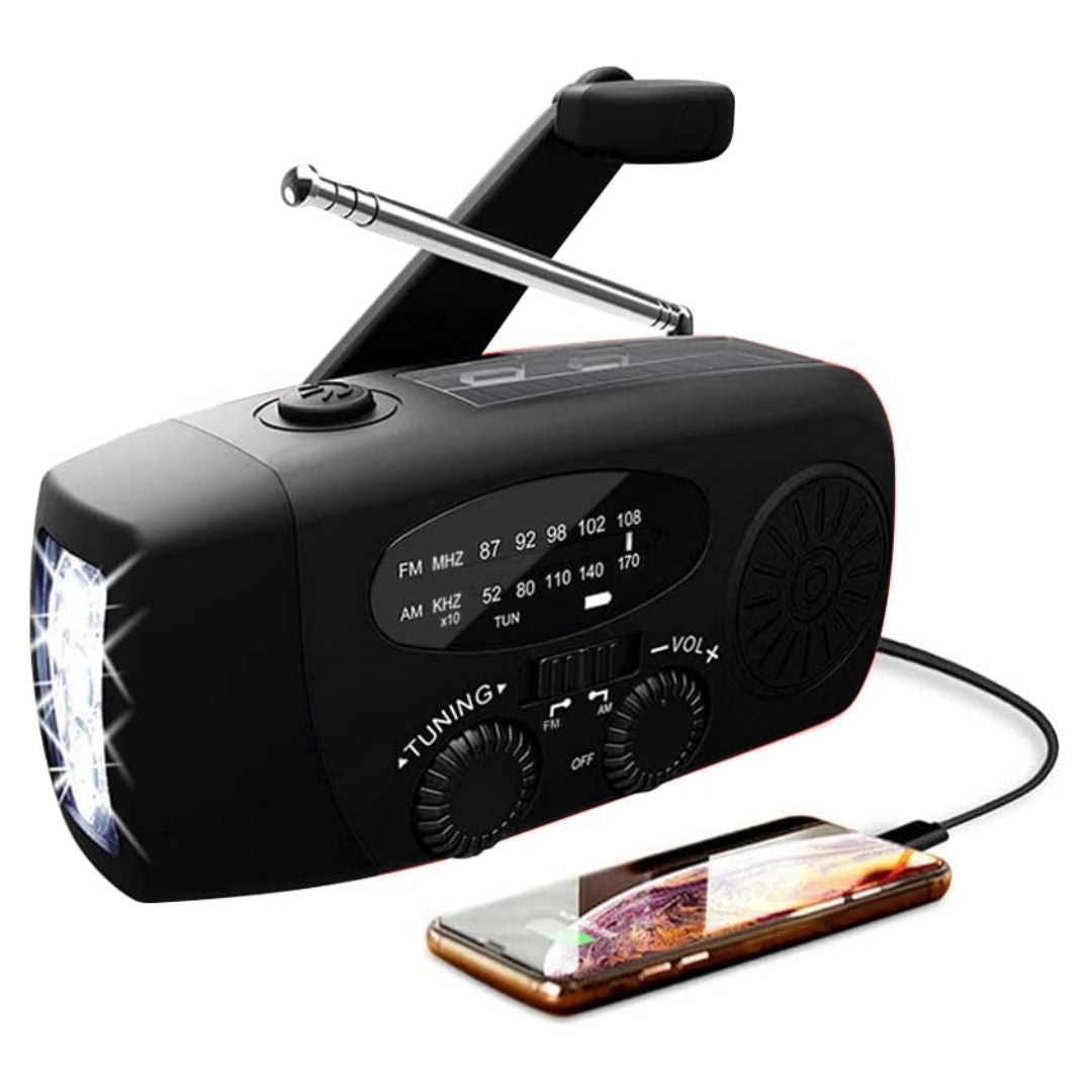 Notfallradio™ mit Taschenlampe und Powerbank – Modell 2026