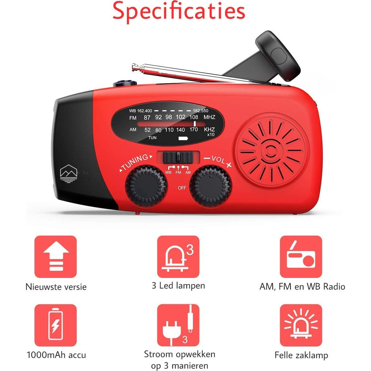 Notfallradio™ mit Taschenlampe und Powerbank – Modell 2026