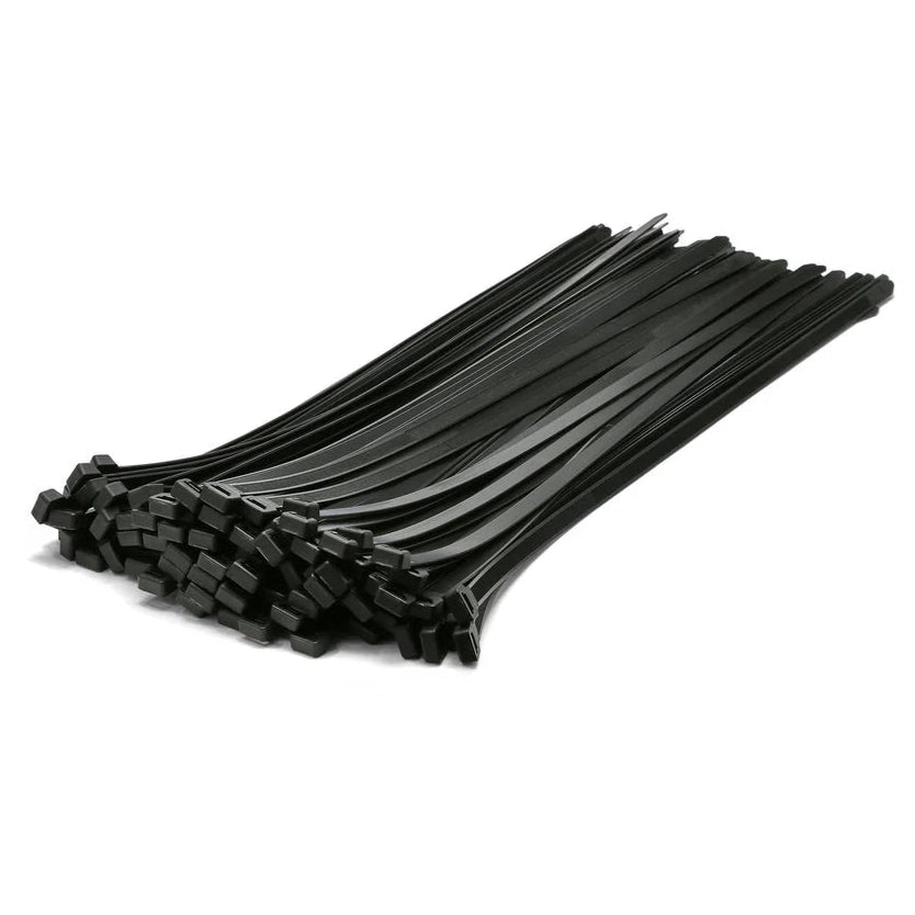 Tyraps Kabelbinder 200 x 4,8 mm Schwarz UV-beständig (Beutel mit 100 Stück)